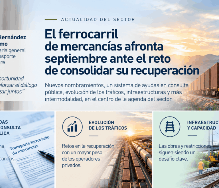 El ferrocarril de mercancías afronta septiembre ante el reto de consolidar su recuperación